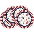 thumbnail image 1 of 4Th Of July Round Placemats Set Of 4, Star Decoration Patriotic Memorial Day Table Mats, for Party Kitchen Dining Decoration B, 1 of 6