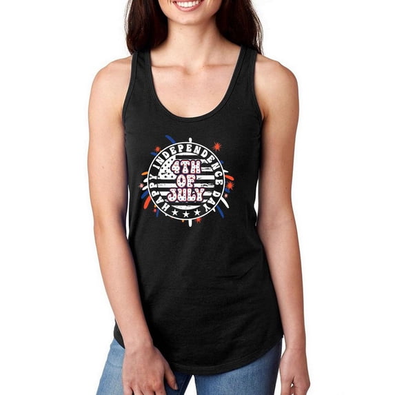 4Th Of July Rubber Seal Racerback Tank Women -Image by Shutterstock, Female x-Large
