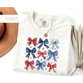 thumbnail image 1 of 4Th Of July Shirt, Coquette American Flag T-Shirt, Usa Bow Tee, 4Th Of July Tee, Women'S Patriotic Shirt, Red White And Blue, 1 of 4
