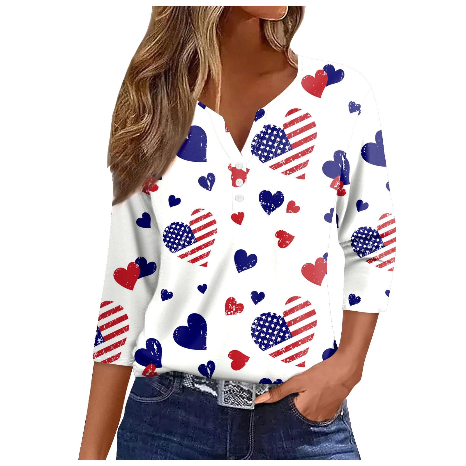 Amazon Women's Plus Size Patriotic Tops 4th Of July Shirts