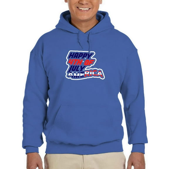 4Th Of July Sign Hoodie Men -Image by Shutterstock, Male x-Large