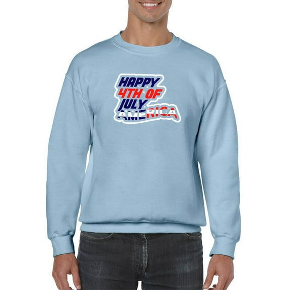4Th Of July Sign Sweatshirt Men -Image by Shutterstock, Male 4X-Large