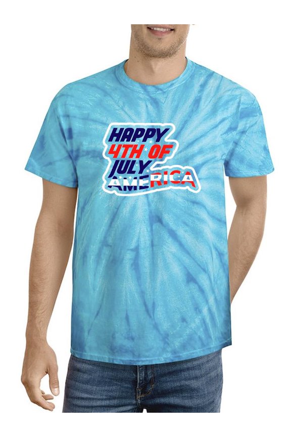 4Th Of July Sign Tie Dye Cyclone Men -Image by Shutterstock, Male Small