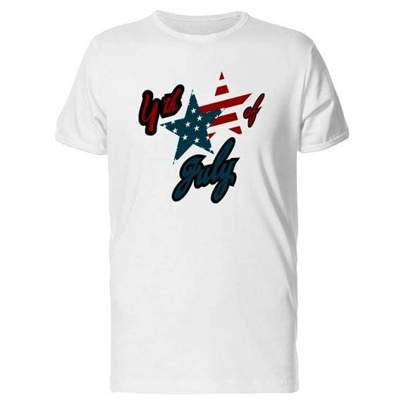 4Th Of July Star T-Shirt Men -Image by Shutterstock, Male Medium