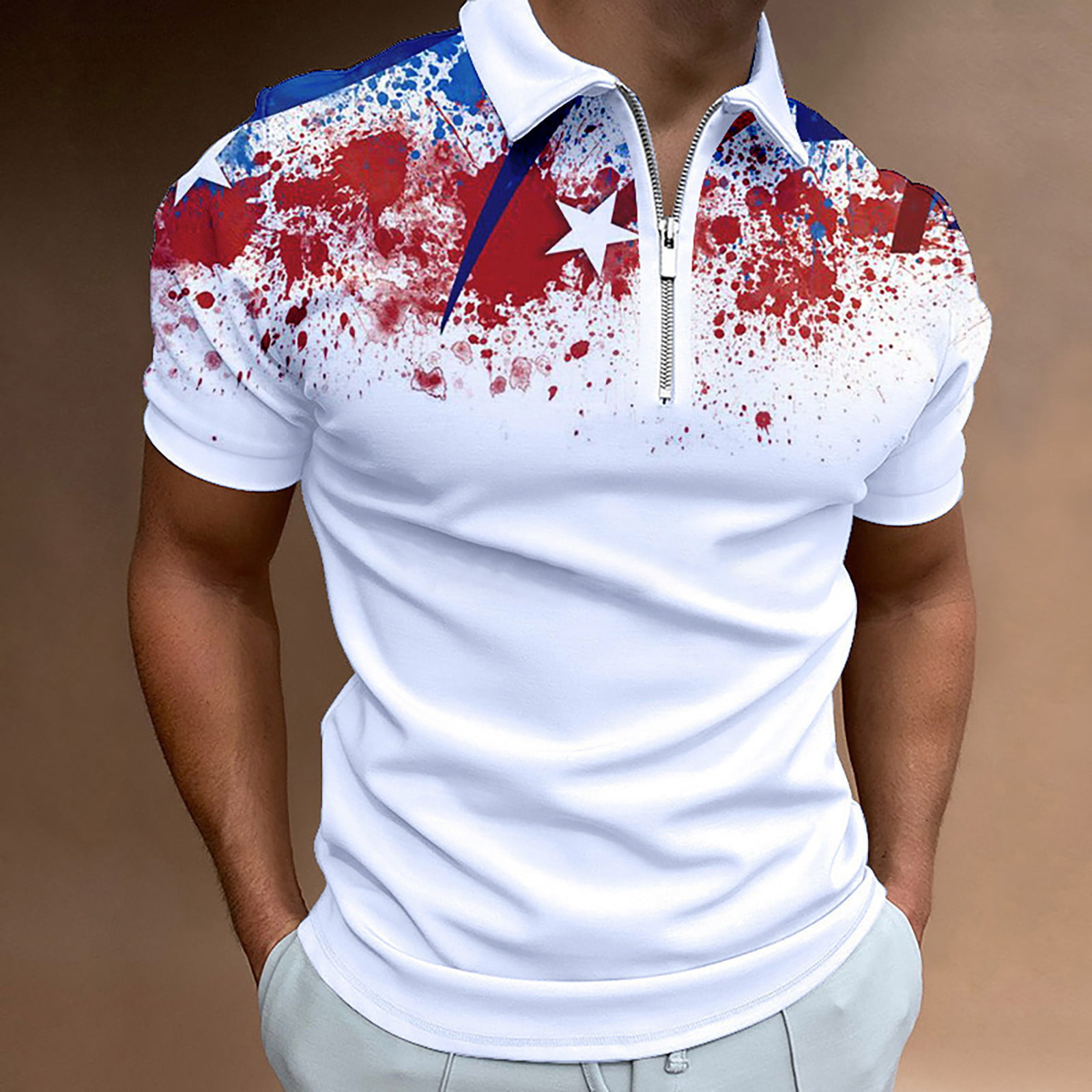 4Th Of July Summer Plus Size Button Down Short Sleeve Shirts for Men ...