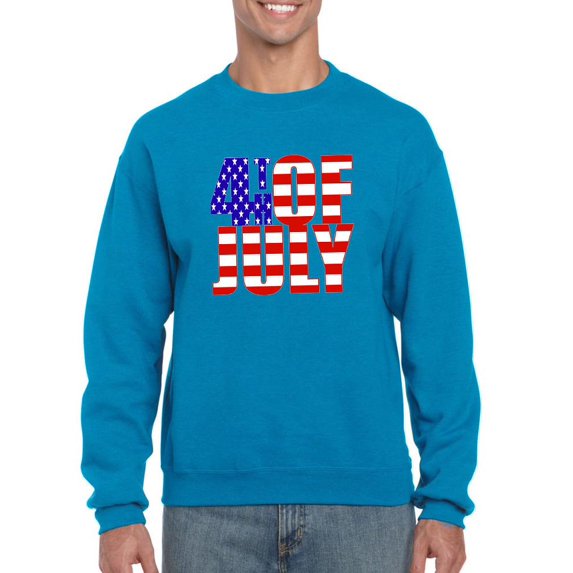 4Th Of July.. Sweatshirt Men -Image by Shutterstock, Male 3X-Large