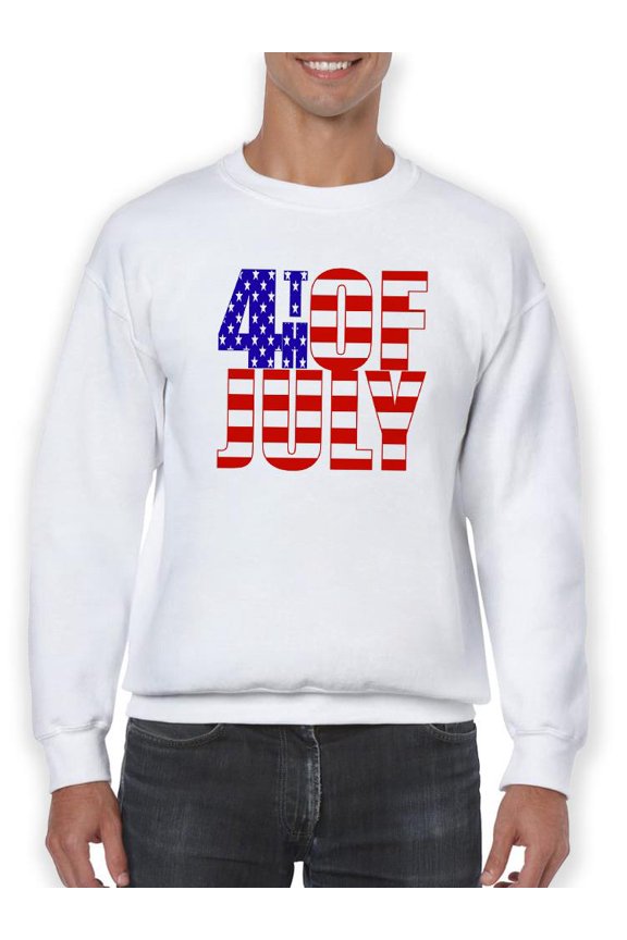 4Th Of July.. Sweatshirt Men -Image by Shutterstock, Male Medium