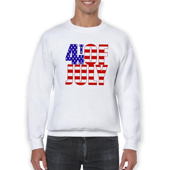 4Th Of July.. Sweatshirt Men -Image by Shutterstock, Male Medium