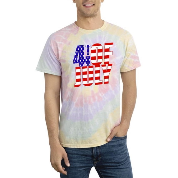 4Th Of July.. Tie Dye Spiral Men -Image by Shutterstock, Male XX-Large