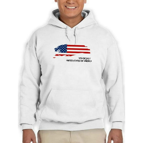 4Th Of July United States Hoodie Men -Image by Shutterstock, Male 3X-Large