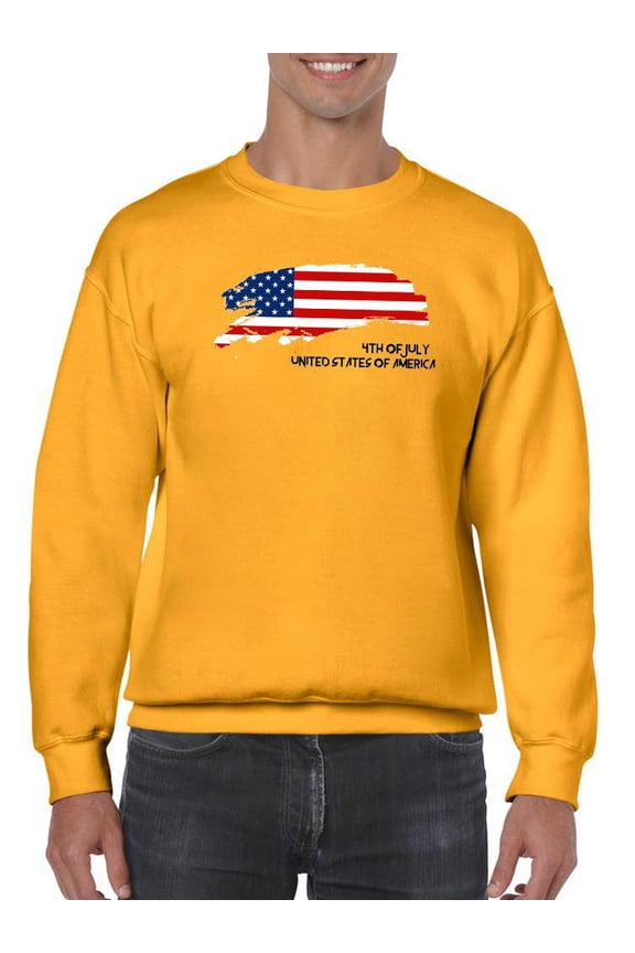 4Th Of July United States Sweatshirt Men -Image by Shutterstock, Male Small