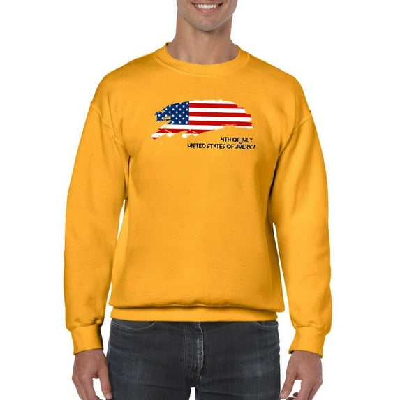 4Th Of July United States Sweatshirt Men -Image by Shutterstock, Male Small