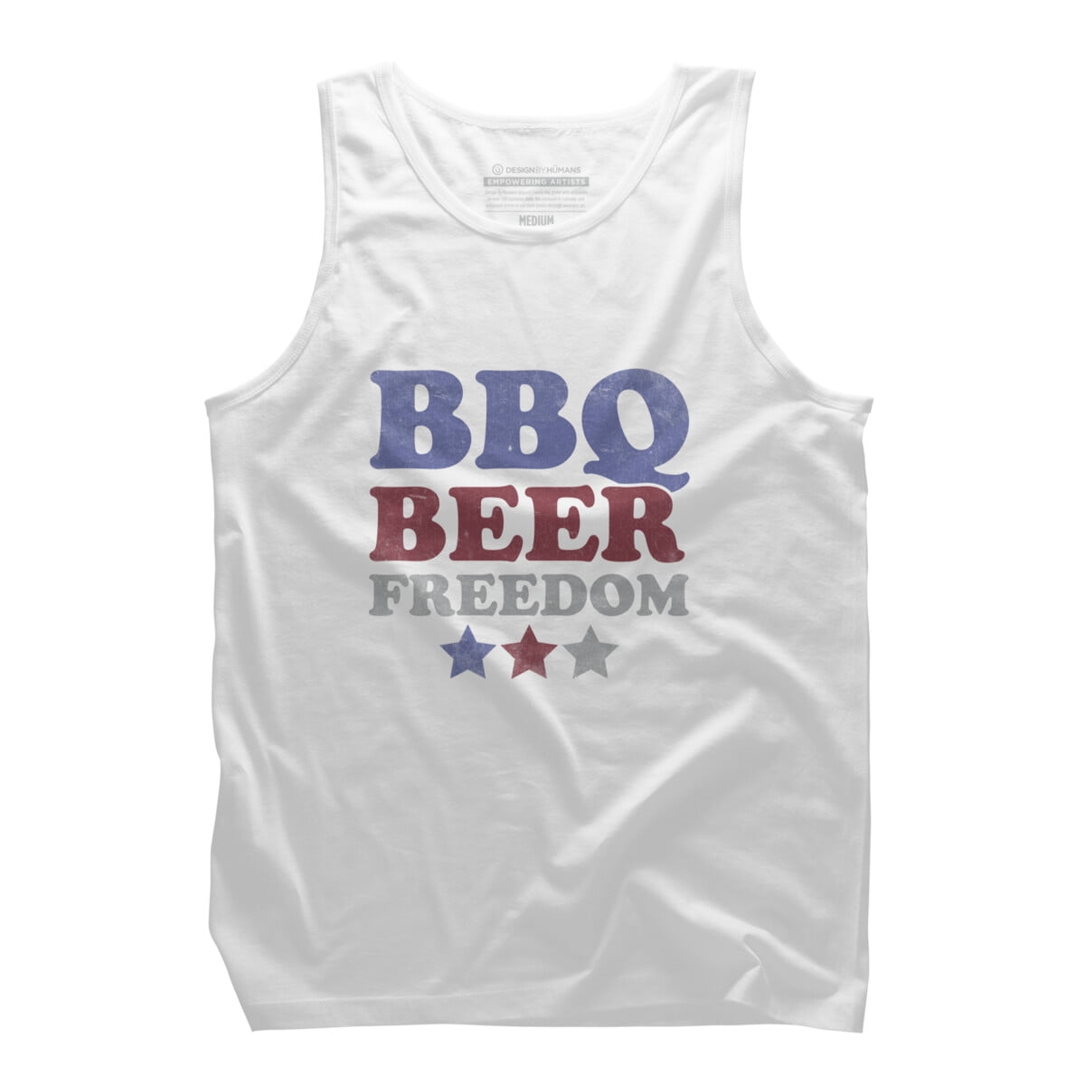 4Th Of July Usa American Flag Bbq Beer Freedom Mens White Graphic