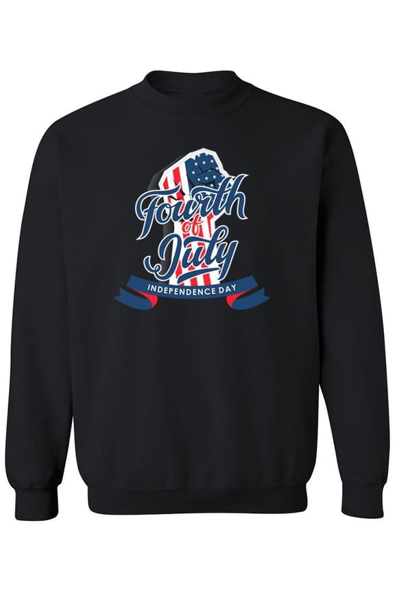 4Th Of July Usa Flag Proud Sweatshirt Men -Image by Shutterstock, Male Small