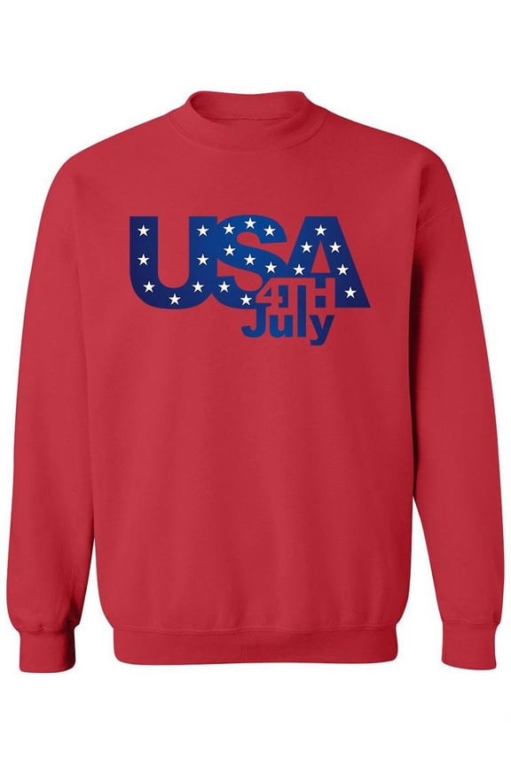 4Th Of July Usa Logo Design Sweatshirt Women -Image by Shutterstock, Female Large