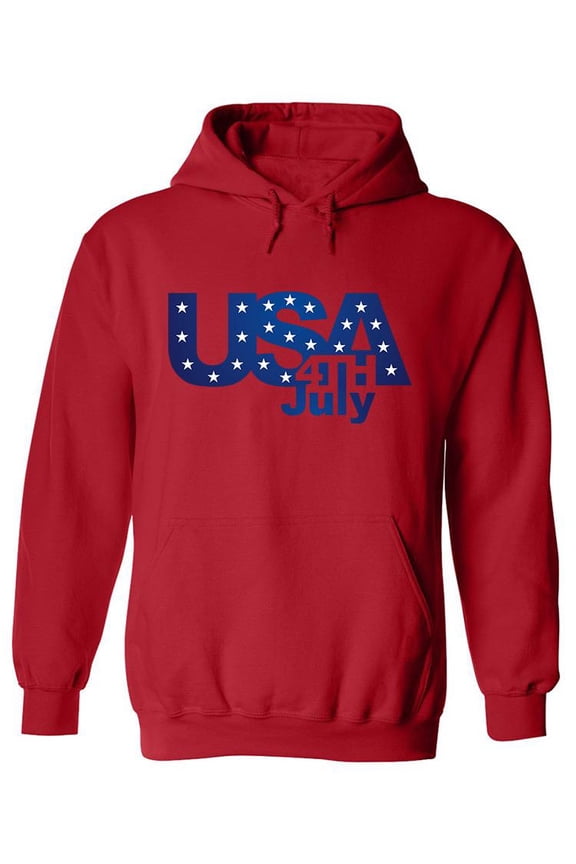 4Th Of July Usa Logo Hoodie Women -Image by Shutterstock, Female Medium
