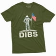 thumbnail image 1 of 4Th Of July Usa Patriotic T-Shirt Space Astronaut Moon Landing Tee Shirt Mens Gifts Pro Us Shirt (Large Military Green), 1 of 6