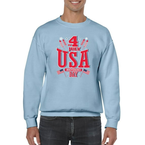 4Th Of July Usa Sweatshirt Men -Image by Shutterstock, Male Medium