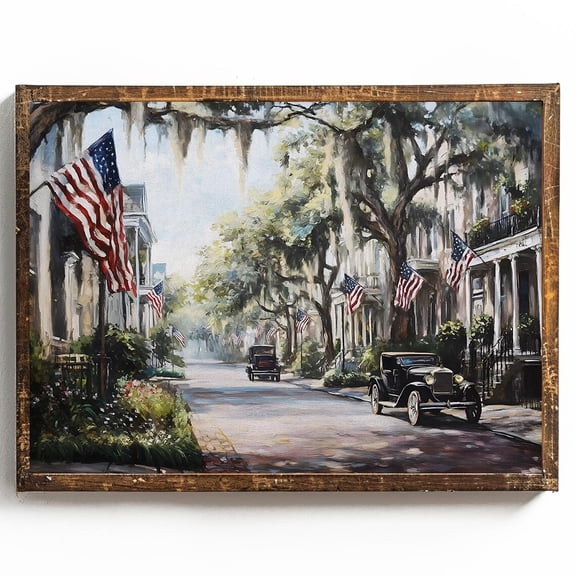 4Th Of July Wall Art For Fourth Of July Decor Savannah Georgia Poster Charleston Southern Home Decor Southern Living Wall Art, 16x24 UNFRAMED