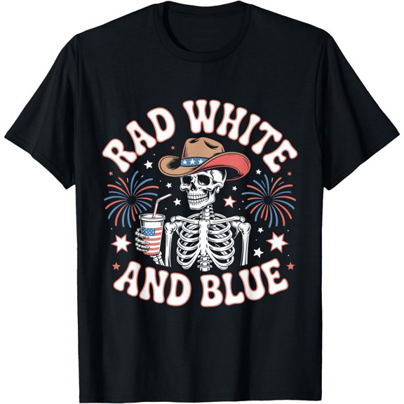 4Th Of July Xray Rad White And Blue Radiographers T-Shirt