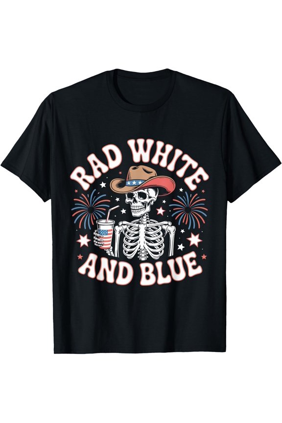 4Th Of July Xray Rad White And Blue Radiographers T-Shirt