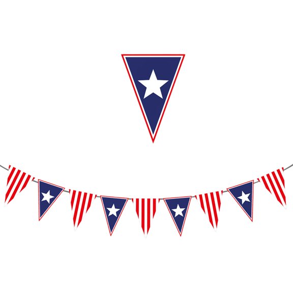 4Th of July Bunting, Star Decorations, Usa Flag, Bunting Banner, Hanging Decor, Neighborhood Block Parties, 4Th of July Decor, 8X12 In, 1 Set