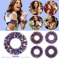thumbnail image 1 of 4Th of July Decor Outdoor Porch Decor Patriotic Tinsel Wreath Red Blue White Party Decoration 1 Pc, 1 of 7