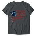 thumbnail image 1 of 4Th of July Shirts Women USA American Flag Cotton Tops Crewneck Patriotic Basic Tees Short Sleeve T-Shirt, 1 of 3