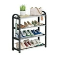 thumbnail image 1 of 4Tier Shoe Rack with Hook- Shoe Organizer, Sturdy Shoe Rack for Closet and Front Door Entrance, Free Standing Shoe Shelf, Closet Organizers and Storage, Black, 1 of 8
