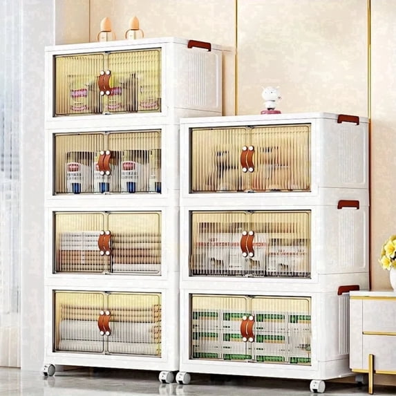 Harfen, Storage Bins, 28 inch, 4-Tier, 520 Qt, Stackable White ...