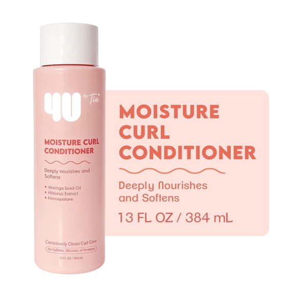 4U By Tia Moisture Curl Conditioner for Curly Hair, 13 fl oz