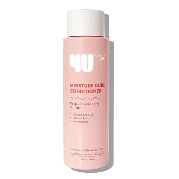 4U By Tia Moisture Curl Conditioner for Curly Hair, 13 fl oz
