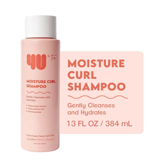 4U By Tia Moisture Curl Shampoo for Curly Hair, 13 fl oz