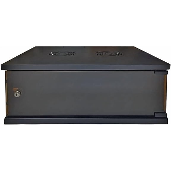4U E-Pro Series Wall Mount Cabinet Rack Enclosure - Color: Black