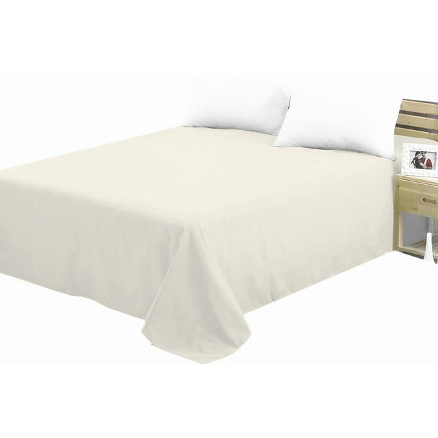 4U'LIFE Single Flat Sheet/Top Sheet, Velvety Brushed Microfiber, Ultra