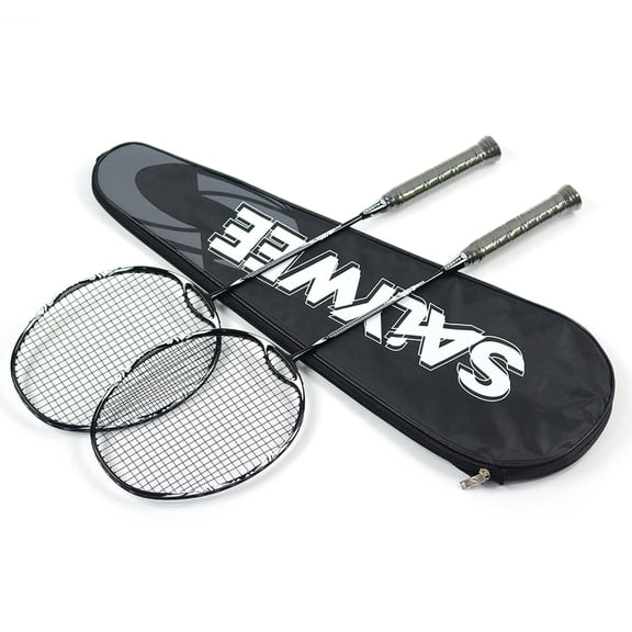 4U Lightweight Full Carbon Fiber Badminton Racket, Max 32 lbs, Low-Resistance Frame, High-Speed Offensive & Defensive Training