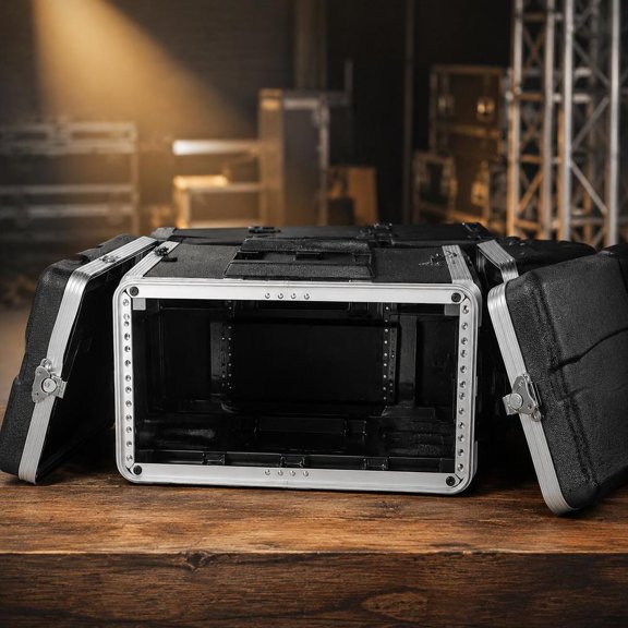 4U Rack Case, 19 in Depth, Abs Server Rack Cabinet, Recessed Twist Latches, Detachable Front and Back Cover