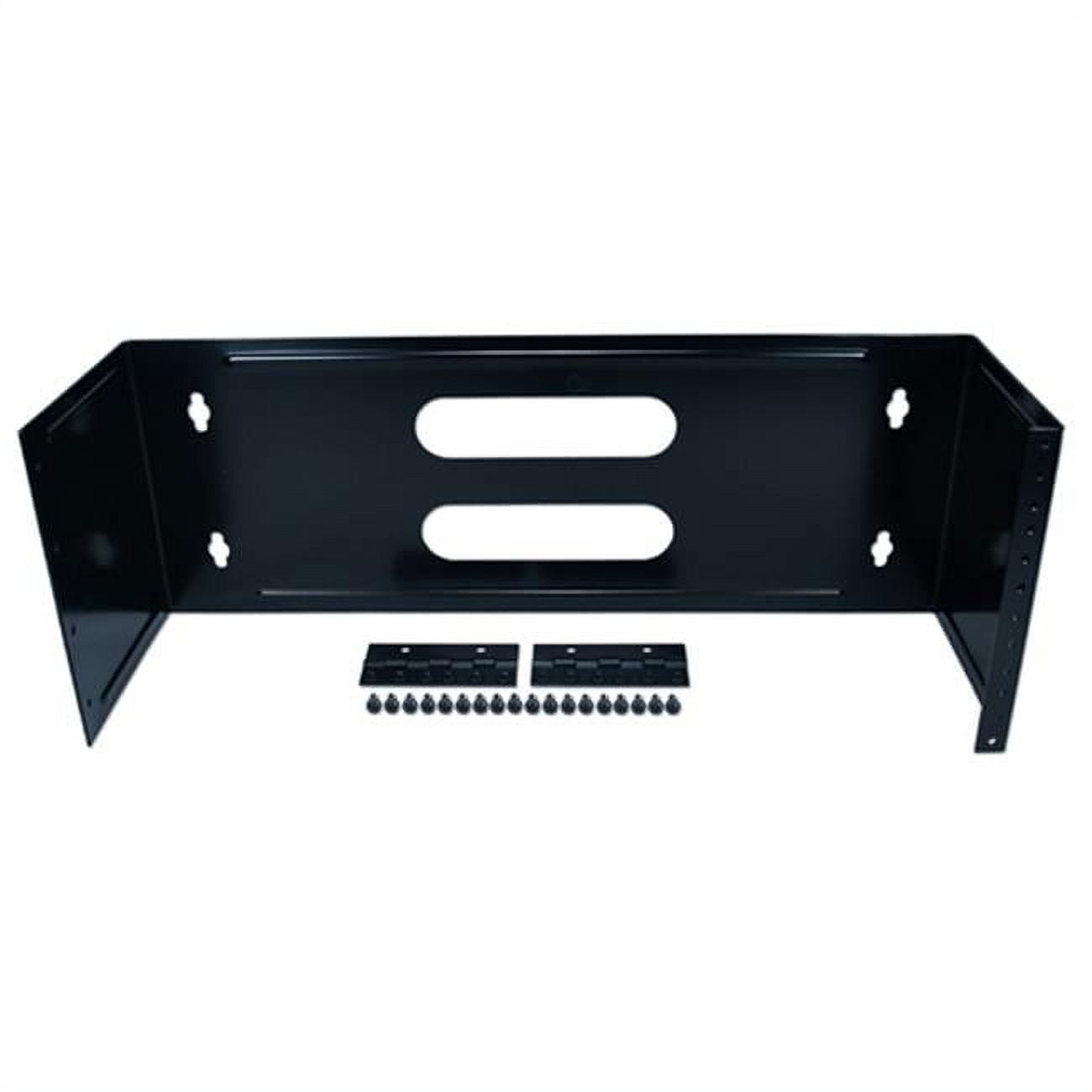 Black Steel 4U Hinged Wall-Mount Panel Bracket