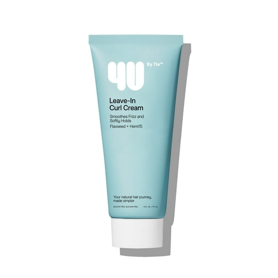 4U by Tia Leave-In Curl Cream with Flaxseed and Hemi15, 6 fl oz