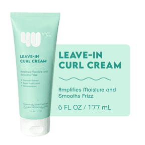 4U by Tia Leave-In Curl Cream with Flaxseed and Hemi15, 6 fl oz