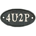 thumbnail image 1 of 4U2P Toilet Bathroom Cast Iron Sign Plaque Door Wall House Work Office Shop, 1 of 3