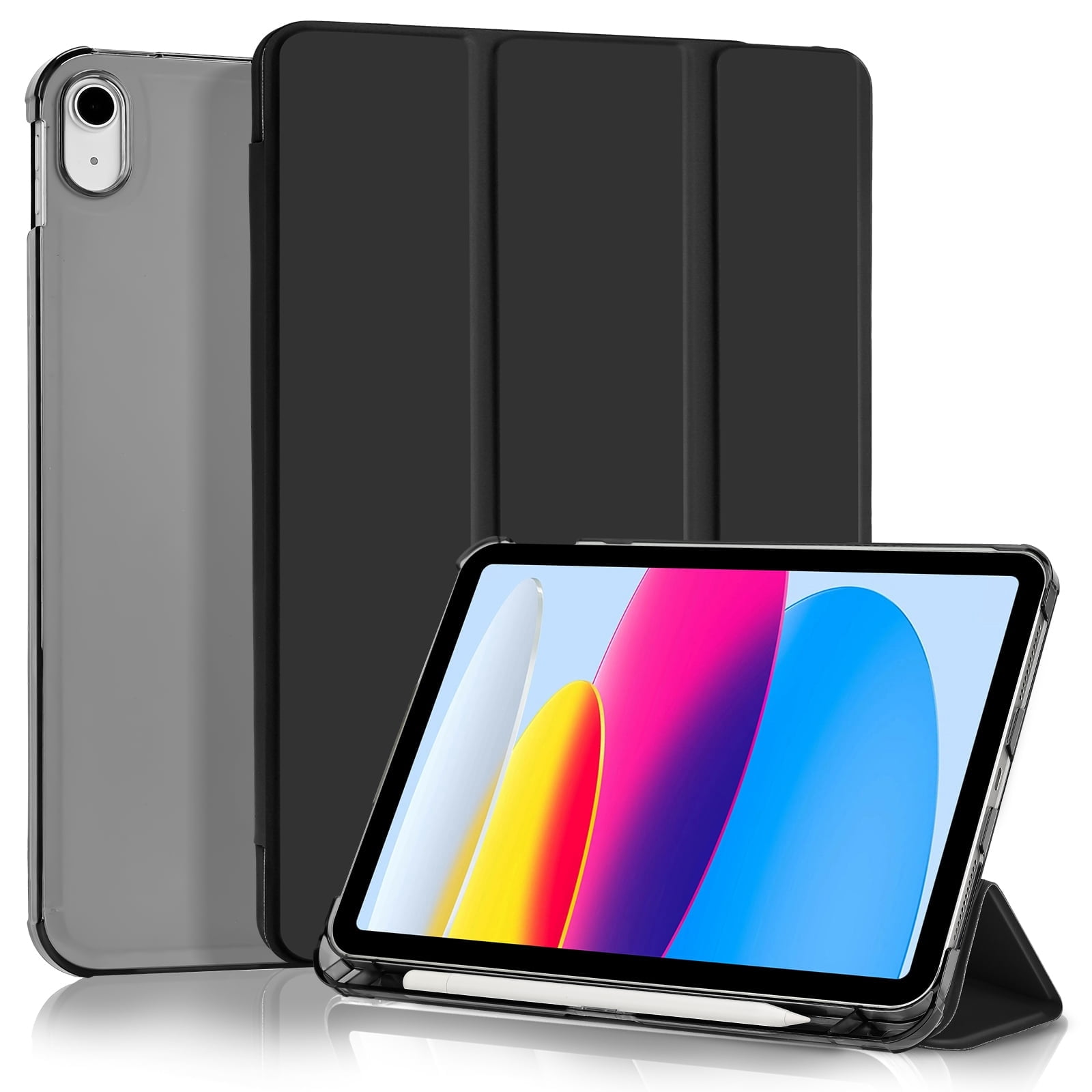 Vobafe Custodia per Cover iPad A16 11 Generazione/iPad 10 Generazione(10,9/11 Pollici, 2022/2025 Modello), Retro in TPU Flessibile con Portapenna, Auto Svegliati/Sonno, Luce stellare