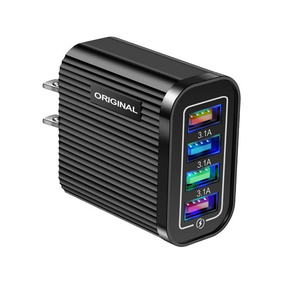 4USB 3.1A Wall Mount Portable Charger with Intelligent Charging for Smartphones