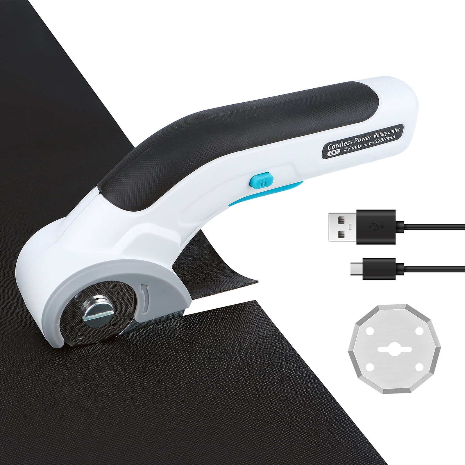 4V Cordless Electric Scissors with Replaceable Blade – Versatile for Multiple Materials, Rechargeable via Type - C, Safe & Comfort Grip