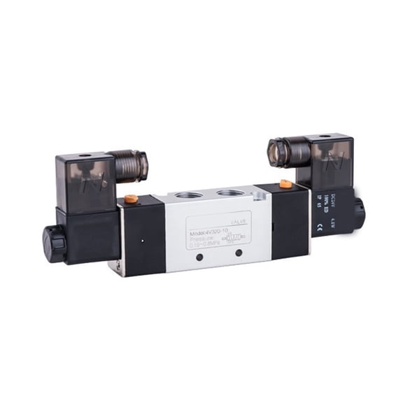 4V230E-08 Pipe Solenoid Valve Three-position Five-way Solenoid Valve Double Exhaust Type ,Durable Materia