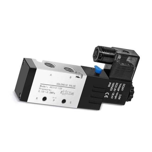4V310-10 24V Pneumatic Electric Solenoid Valves 5 Way 2 Position Controls air Solenoid Valves Easy to Installation