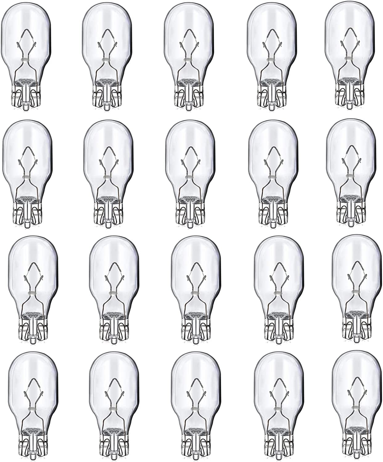 4W 12V T5 Light Bulbs for Landscape Light Bulbs/ Wedge Base Low Voltage Lights Bulbs/ Garden Light Bulbs/ Deck Light Bulbs/ Yard Light Bulbs - 20 Pack