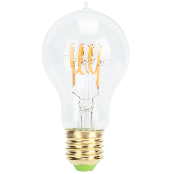 4W E27 A60 Dimmable LED Filament Bulb, Antique Style for Coffee Shop Decor, 220V Warm White Light, Transparent