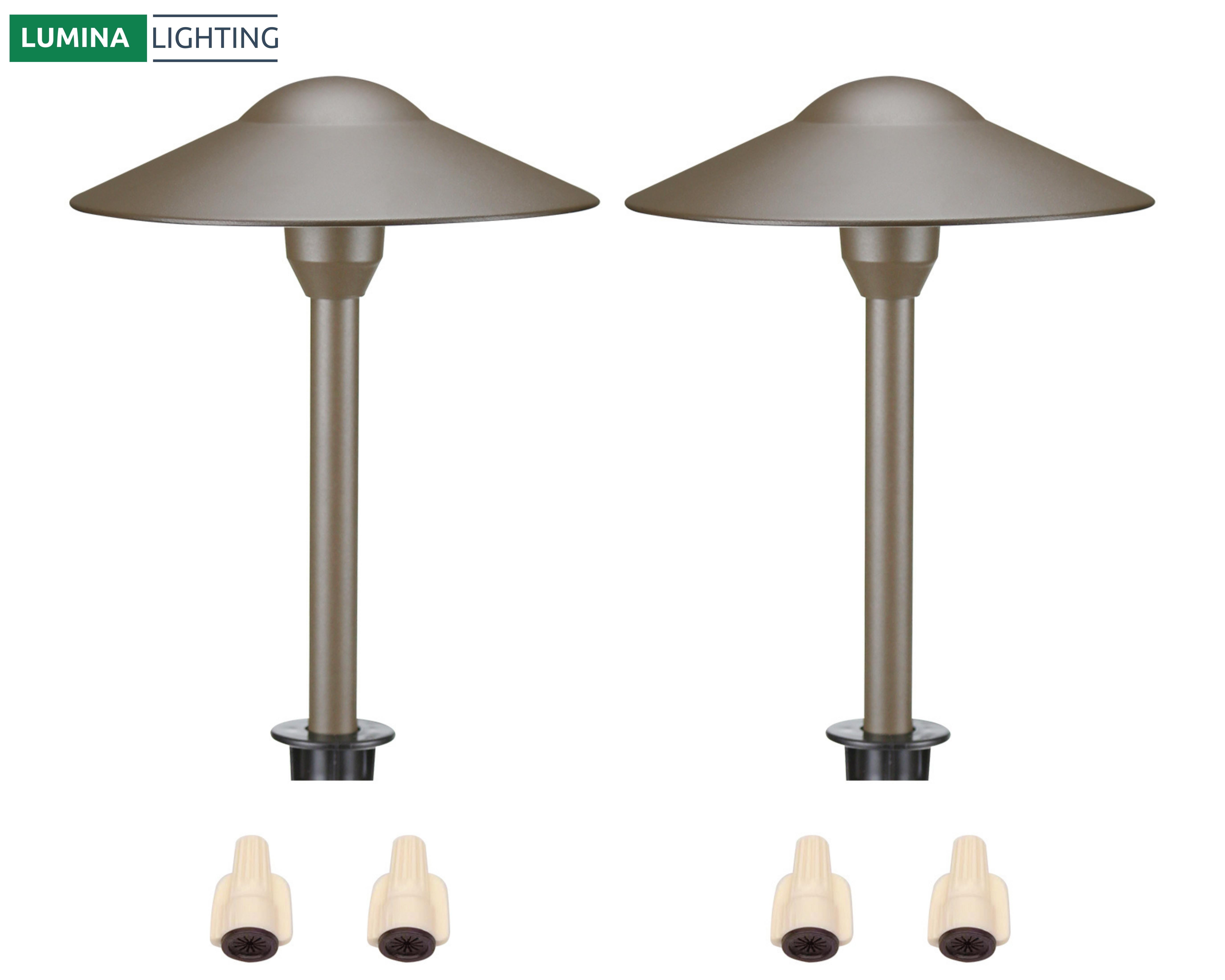 4W Landscape Pathway Lights (2Pack) Low Voltage CastAluminum