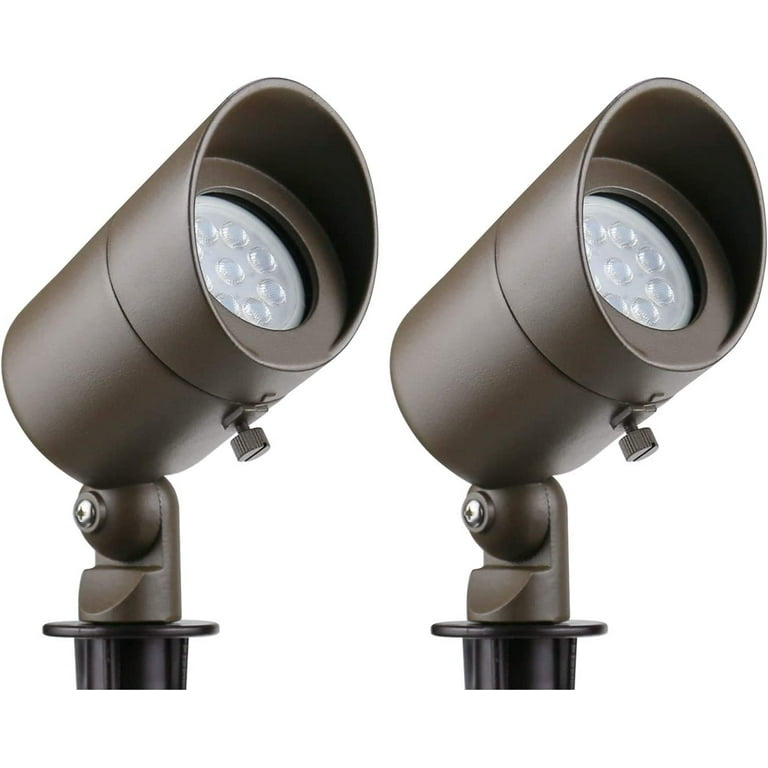 4W Landscape Spotlights 2 Pack Low Voltage Outdoor Spot Lights 12V 3000K Outdoor LED Spotlight Landscape Spotlight for House Lighting Tree Lighting MR16 4W LED Bulb Bronze Walmart